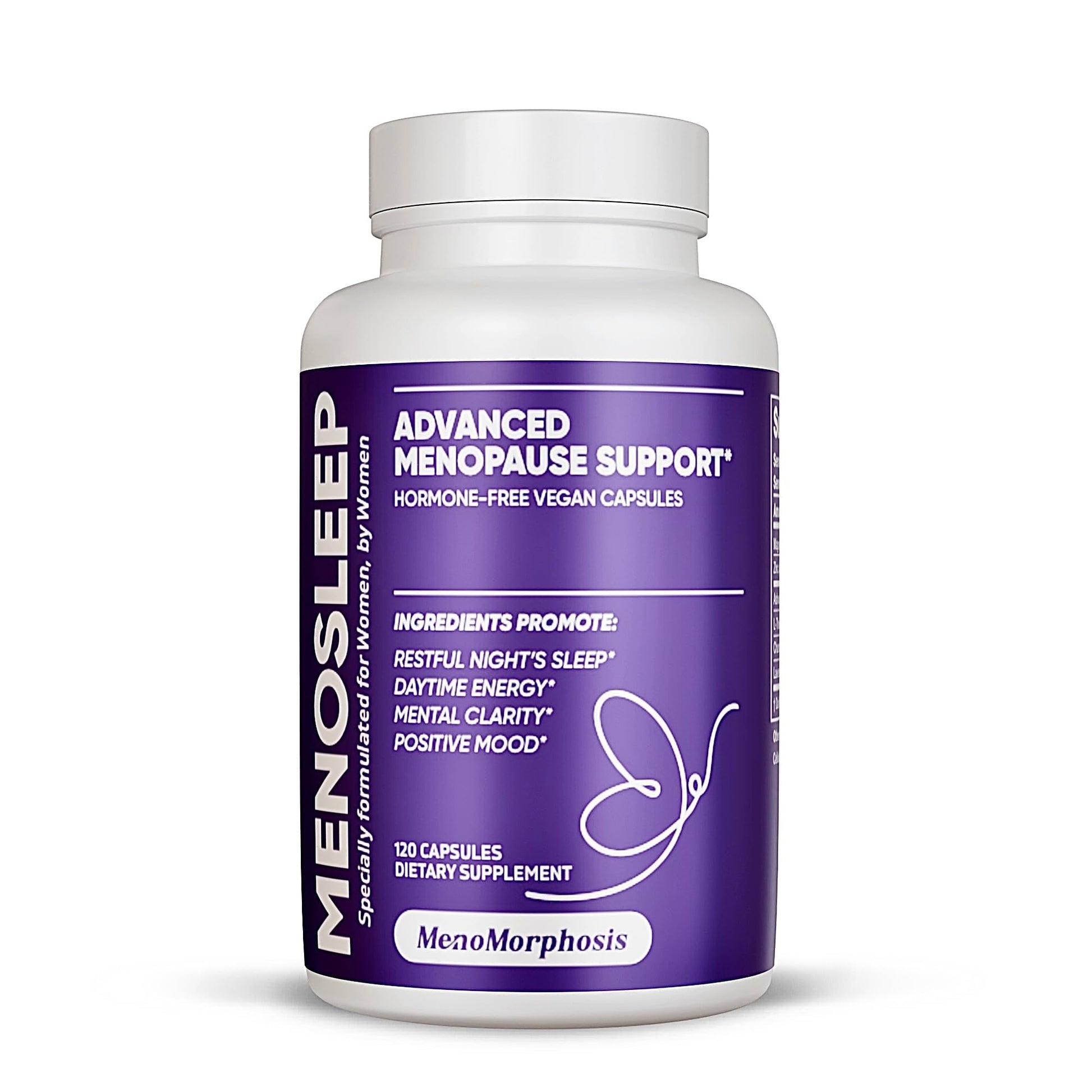 Meno Sleep Menopause Support Supplement: Clinically Proven Ingredients Improve Energy, Mood & Mental Clarity. Magnesium Glycinate, L-Theanine, Ashwagandha, Made in USA, Vegan, Hormone Free 120 Ct MenoMorphosisAu supplements