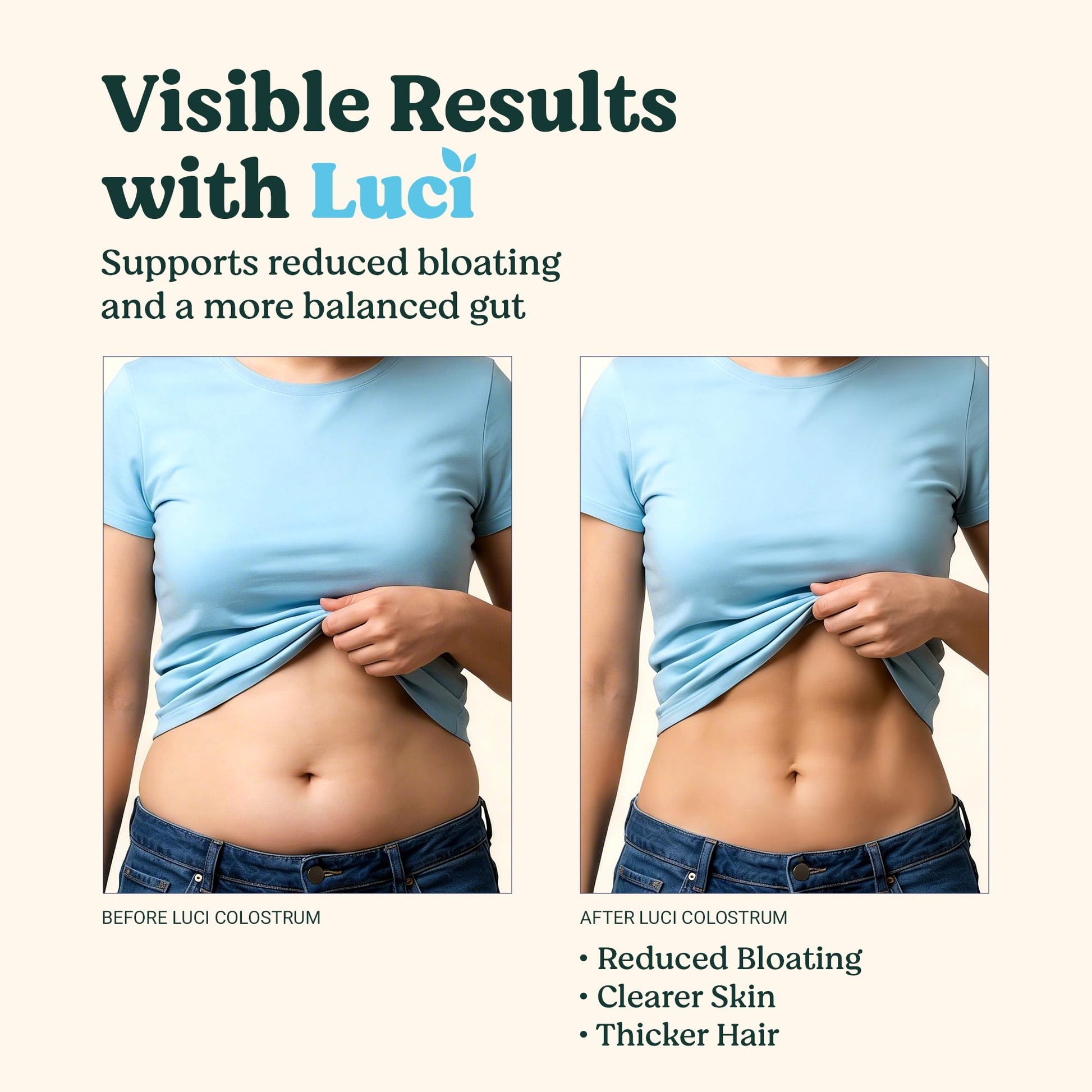 Luci Colostrum Powder 60 Servings, 3 in 1 with Collagen Peptides and Acai, Bovine Colostrum for Gut Health, Bloating, Collagen Protein for Muscle, Skin, Hair, Nails and Immunity, Gluten & Fat Free Luci NutritionAu supplements