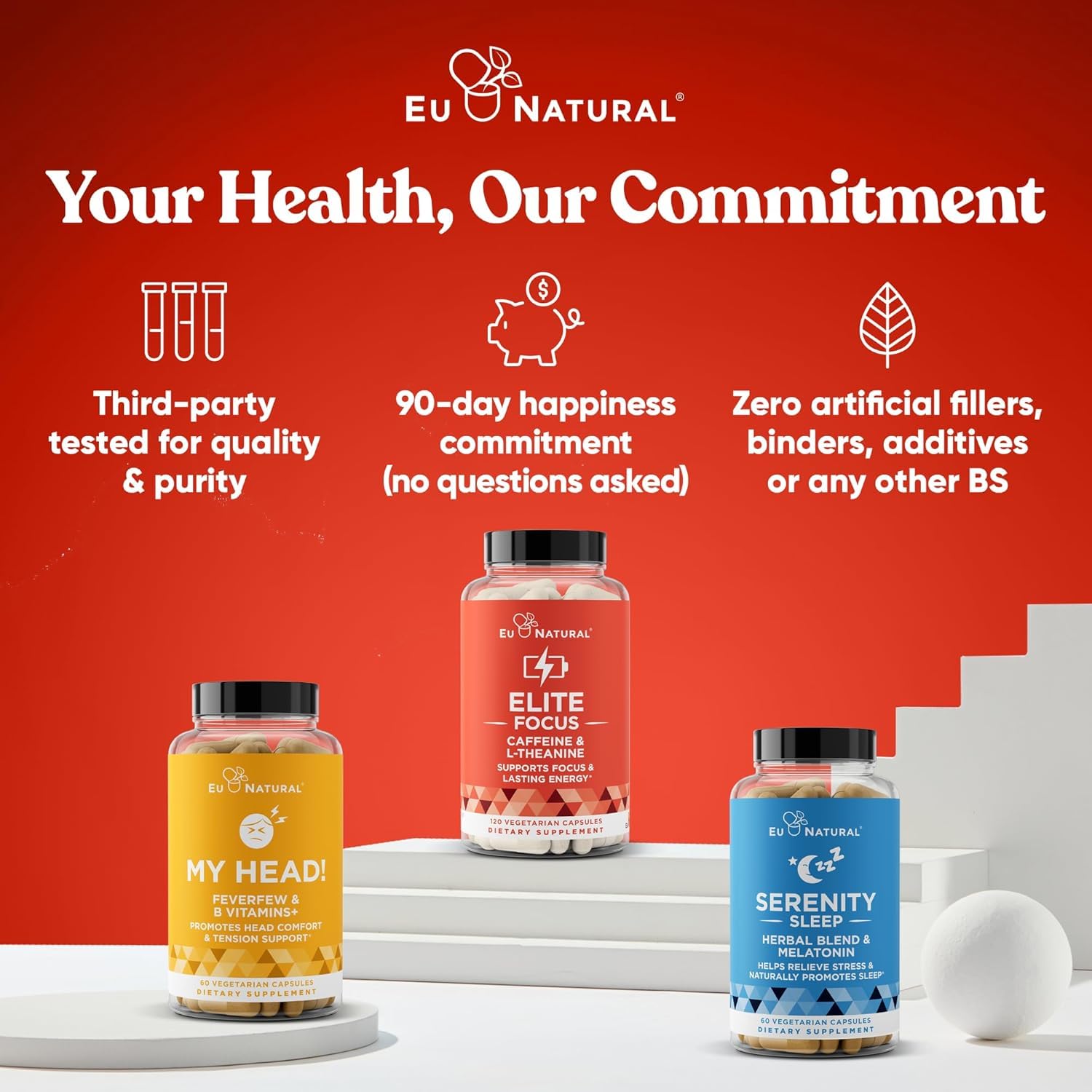 Eu Natural Elite Caffeine Pills with L-Theanine - 100mg Caffeine + 200mg L-Theanine - Jitter-Free Focused Energy & Clean Nootropic Stack - 240 Soft Capsules Eu NaturalAu supplements