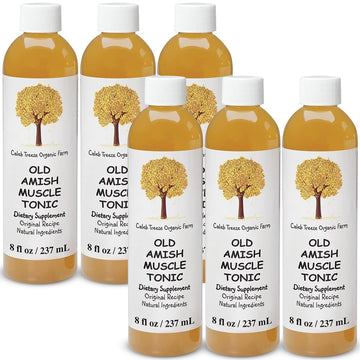 Caleb Treeze Old Amish Muscle Tonic 8 fl oz, Leg & Foot Cramps Relief, Restless Legs, Muscle Cramps & Spasm Relief - Pack of 6 Caleb TreezeAu supplements