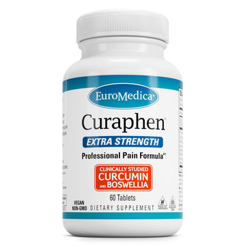 EuroMedica Curaphen Extra Strength - Curcumin & Boswellia Supplement for Healthy Circulation Support - Turmeric Supplement to Support Joints, Muscle Health & Endorphin Production - 60 Tablets EuroMedicaAu supplements