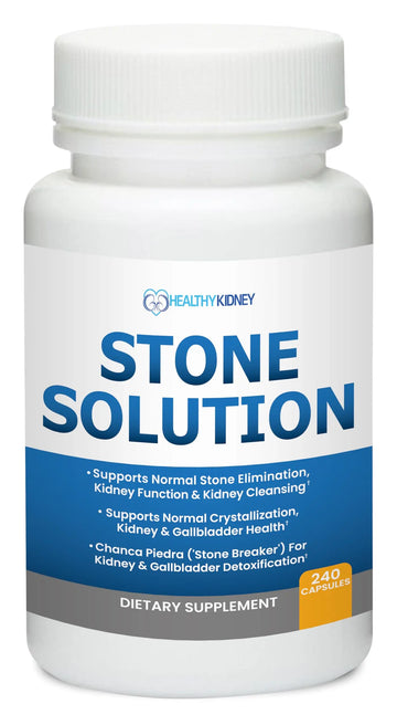 Stone Solution Capsules- Natural Dissolver, Kidney Stone Support & Kidney Cleanser Chanca Piedra Stone Breaker Gallbladder Cleanse, Flush & Stop Recurrence, Stone Relief 60 Servings Kidney RestoreAu supplements