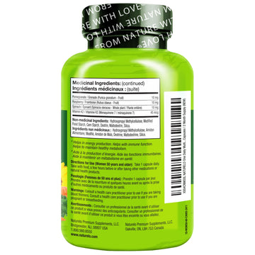 NATURELO One Daily Multivitamin for Women 50+ (Iron Free) - Menopause Support for Women Over 50 - Whole Food Supplement