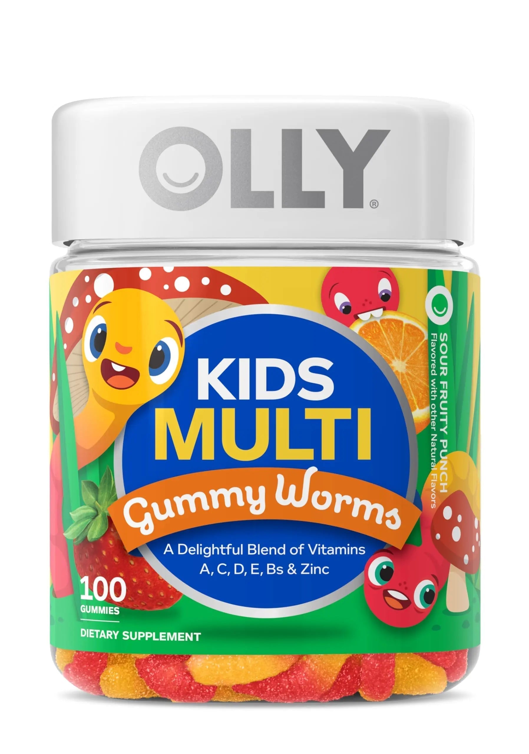 OLLY Kids Multivitamin Gummy Worms, Overall Health and Immune Support, Vitamins and Minerals A, C, D, E, Bs and Zinc OLLYAu supplements