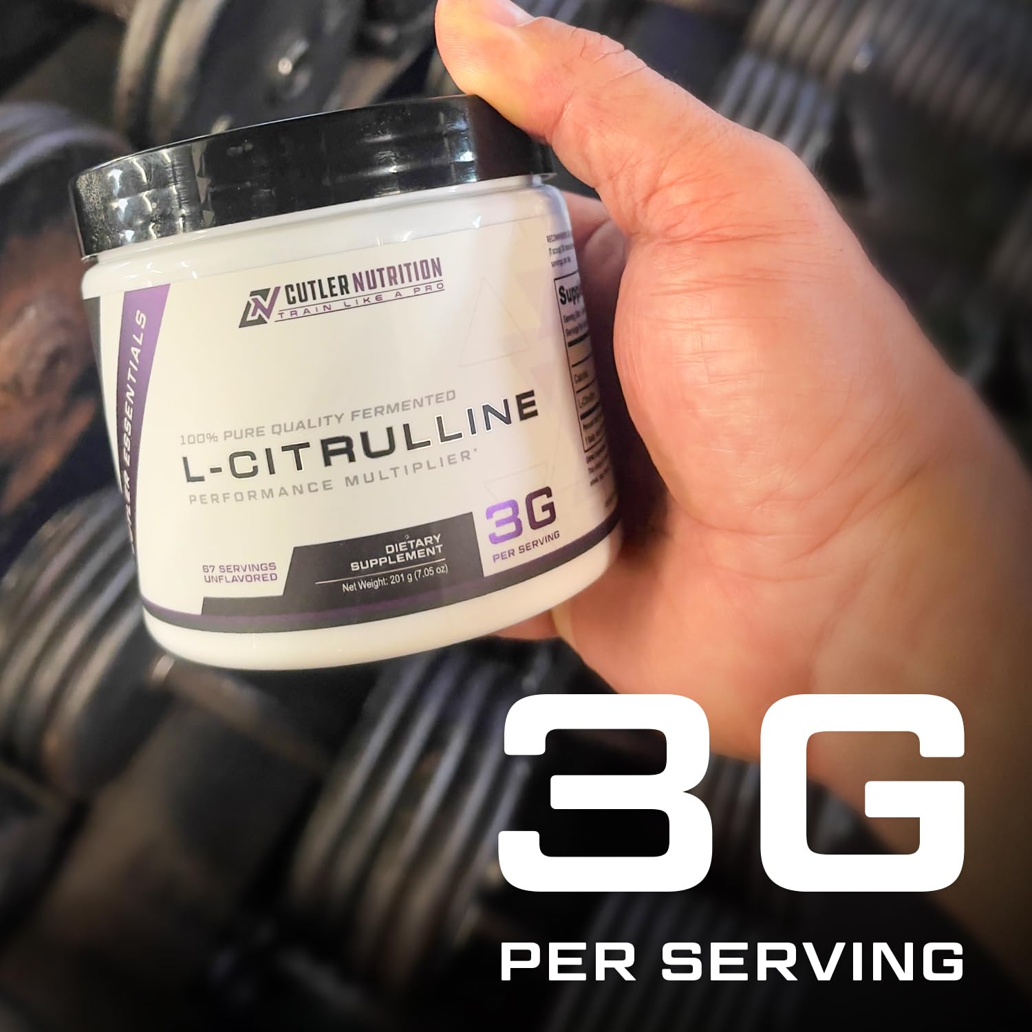 Cutler Nutrition Jay Essentials 100% Pure L-Citrulline Powder Unflavored 3g Per Serving Cutler NutritionAu supplements