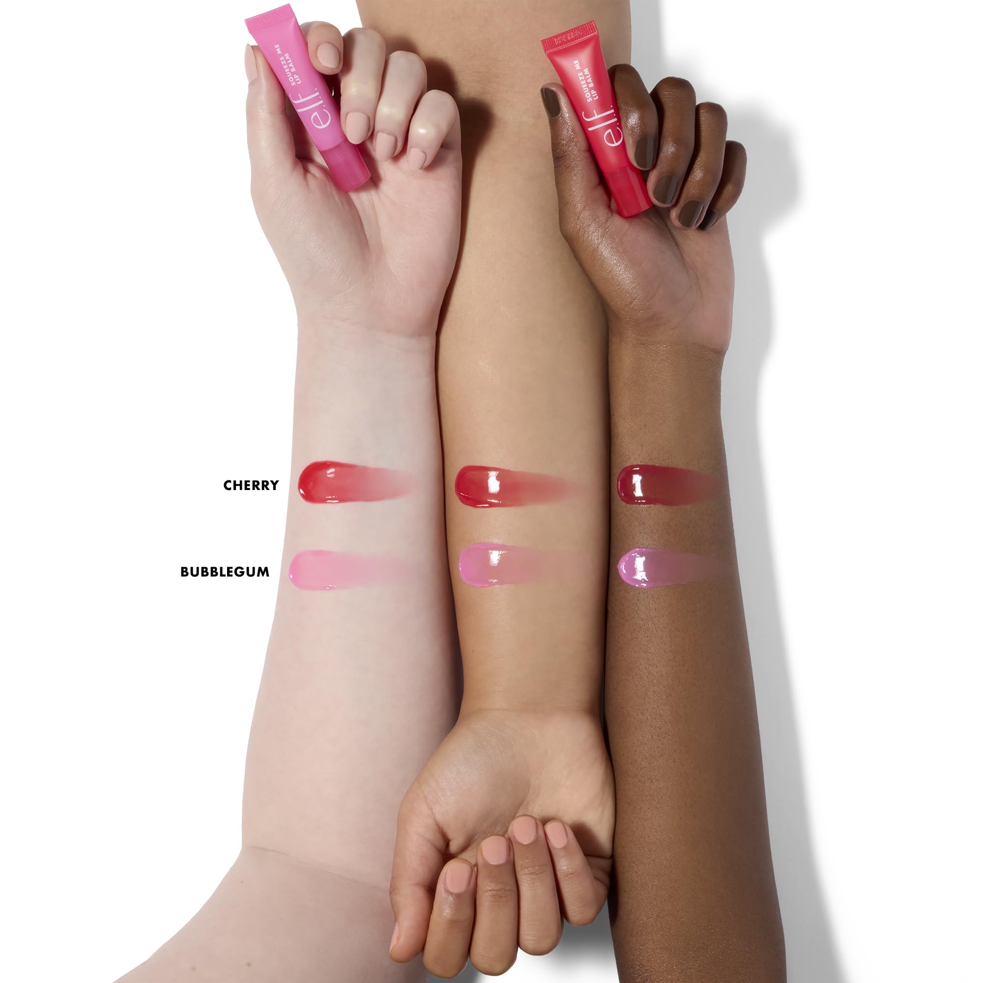 e.l.f. Squeeze Me More Lip Balm Duo, Moisturizing Balm For A Sheer Tint Of Color, Made With Hyaluronic Acid, Vegan & Cruelty-Free, Cherry & Bubblegum e.l.f.Au supplements