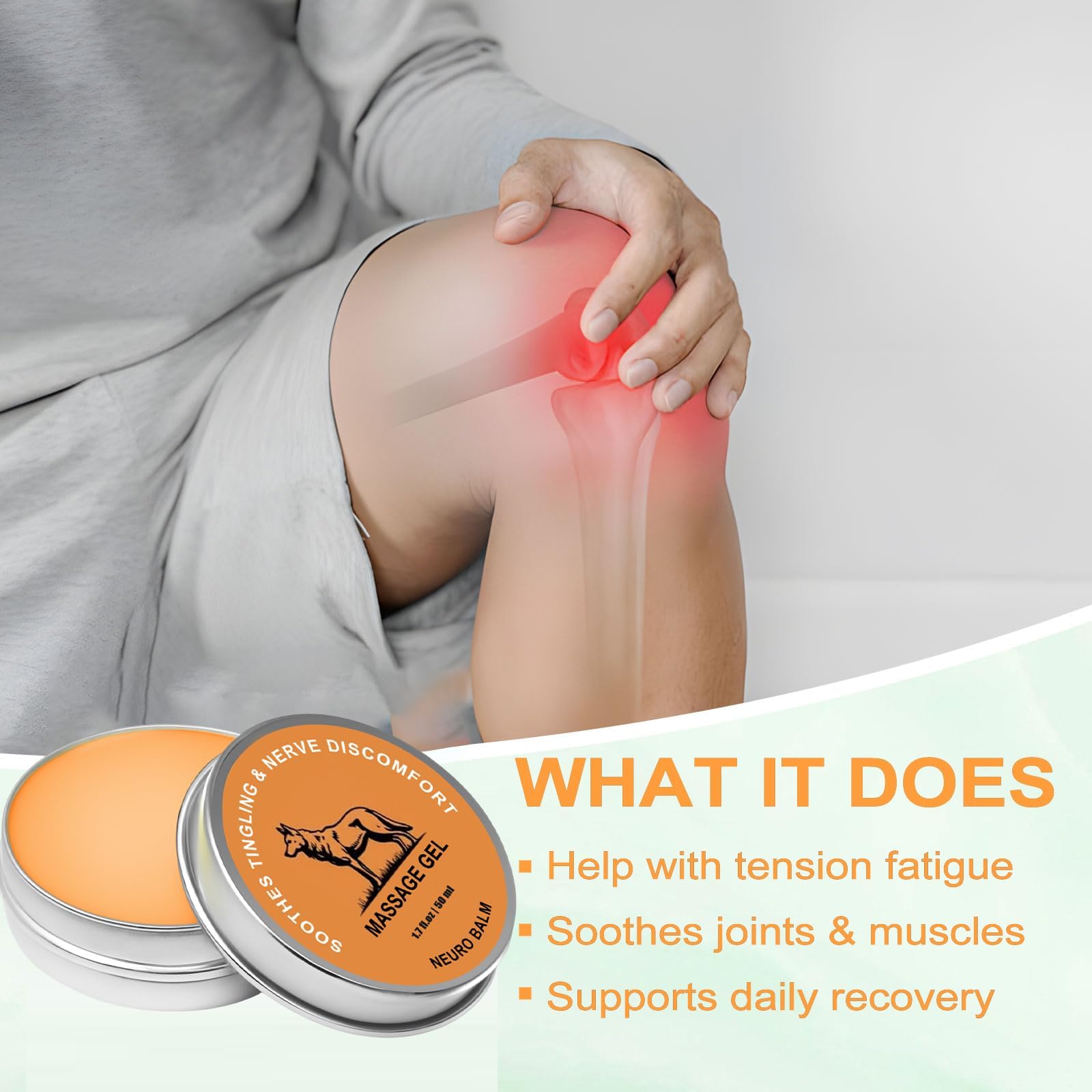 Nerve Relief Balm | Magnesium Neuro Balm for Neuropathy, Natural Joint Care Soothing Massage Cream, Arnica Oil, Camphor Blue, Chamomile Extract 50ml (2) DFTLUUEAu supplements