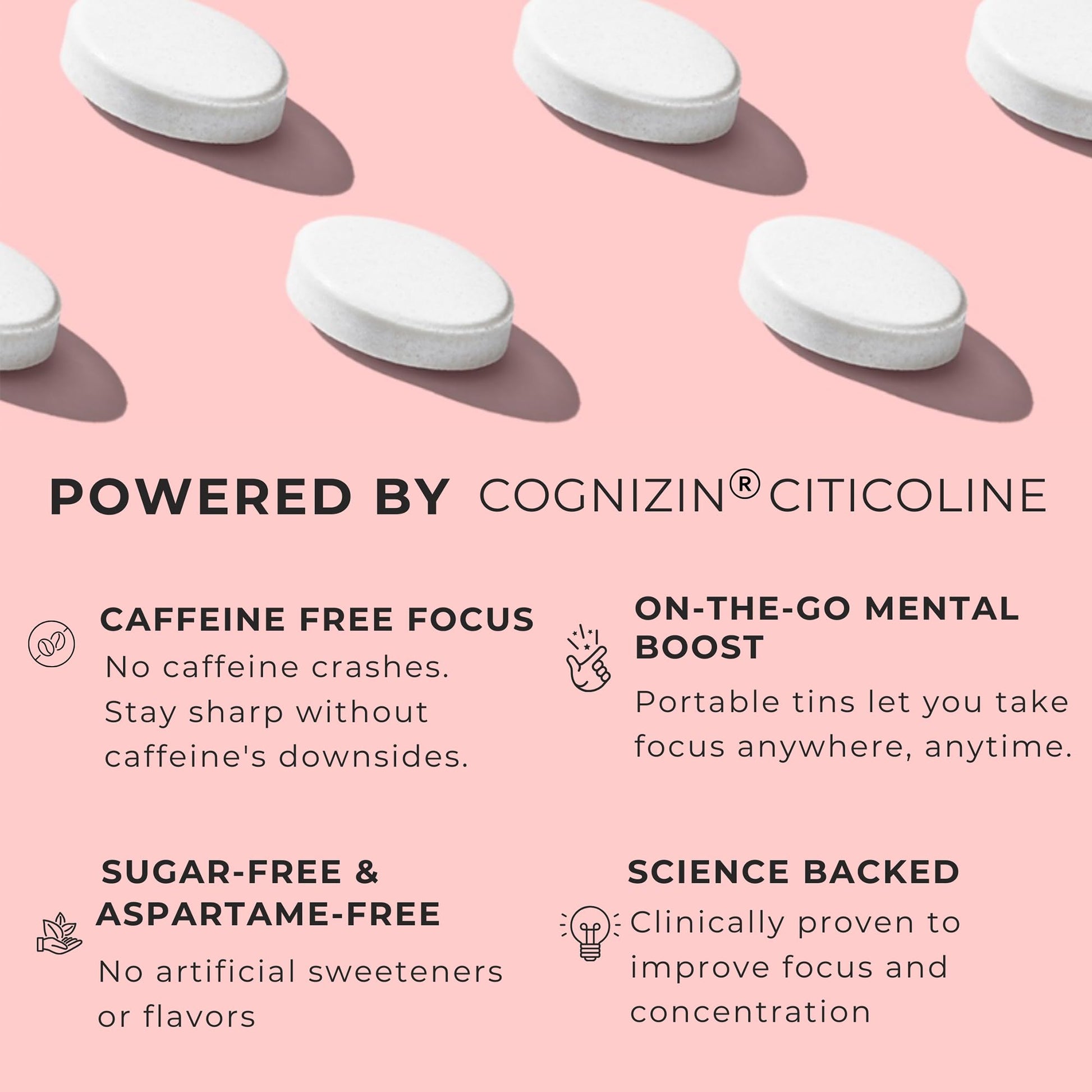 NOOZ Focus Mints Refill Bag - Caffeine-Free Brain Booster for Mental Clarity-Tangerine & Lemon Flavor | Sugar-Free, Travel-Friendly Supplement with Vitamin C, B6, B12 - Non-GMO, Clean Label, 150 Mints NOOZAu supplements