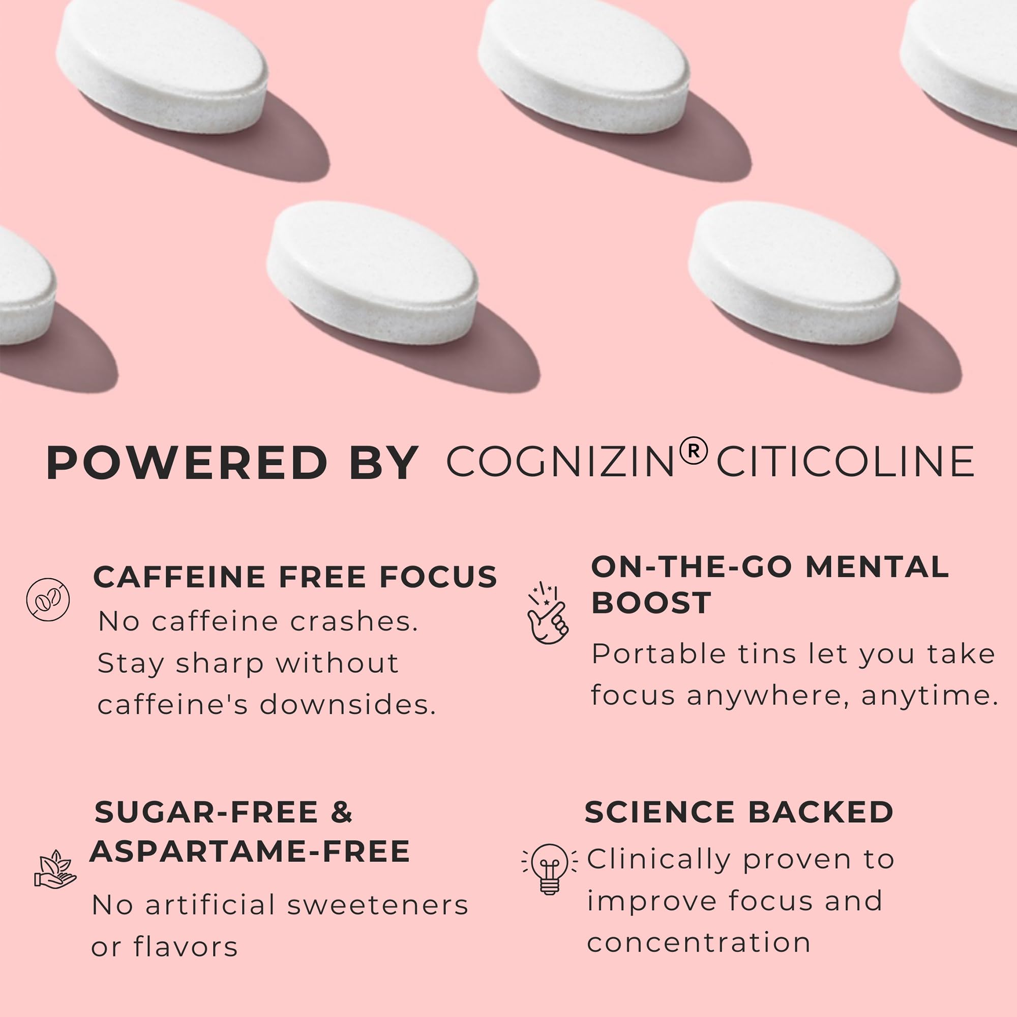 NOOZ Focus Mints Refill Bag - Caffeine-Free Brain Booster for Mental Clarity-Tangerine & Lemon Flavor | Sugar-Free, Travel-Friendly Supplement with Vitamin C, B6, B12 - Non-GMO, Clean Label, 150 Mints NOOZAu supplements