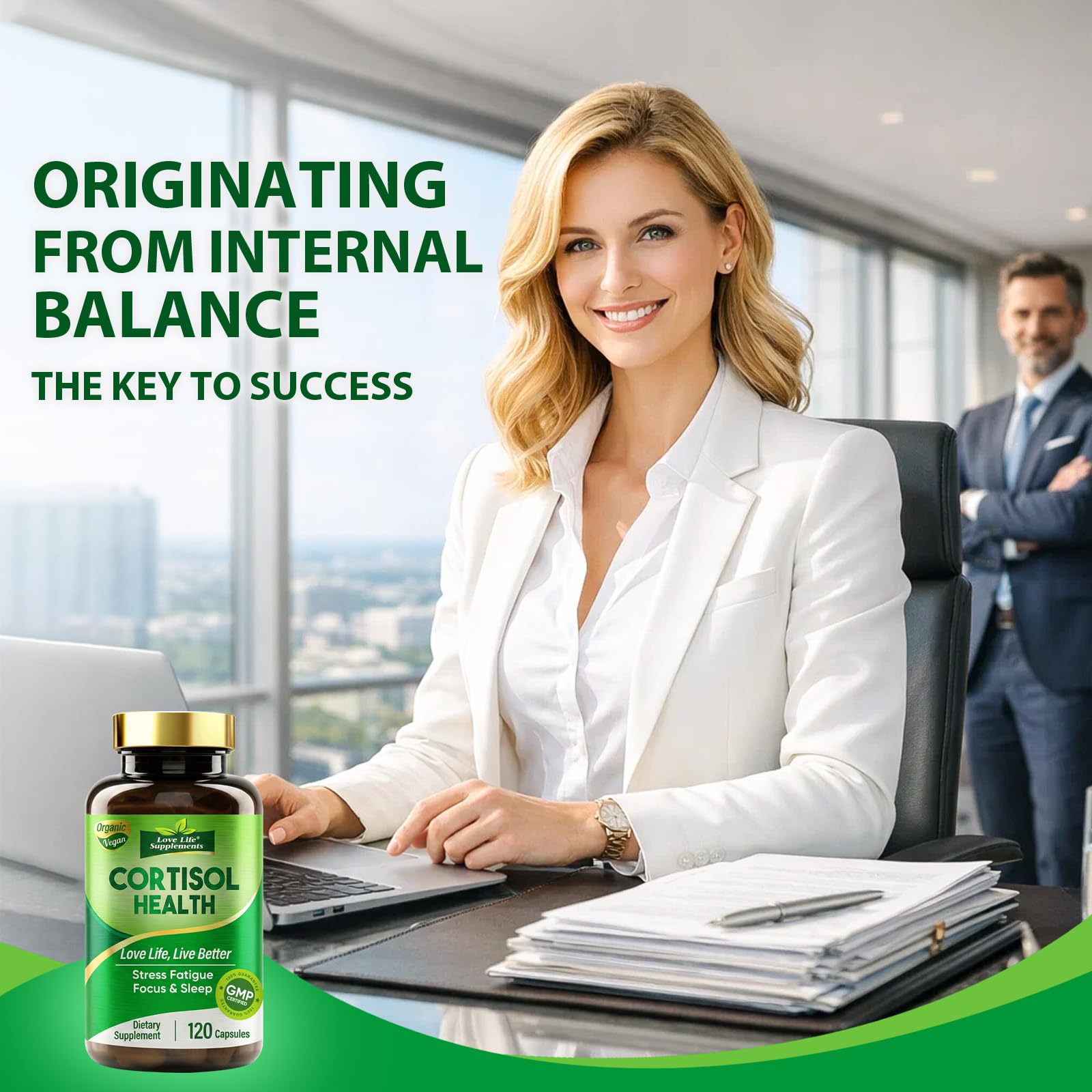 Cortisol Supplements for Women/Men, Advanced Stress & Cortisol Support with Ashwagandha & Rhodiola Rosea, Promotes Relaxation, Mood, Focus, and Restful Sleep for Men and Women, 120 Capsules Love Life SupplementsAu supplements