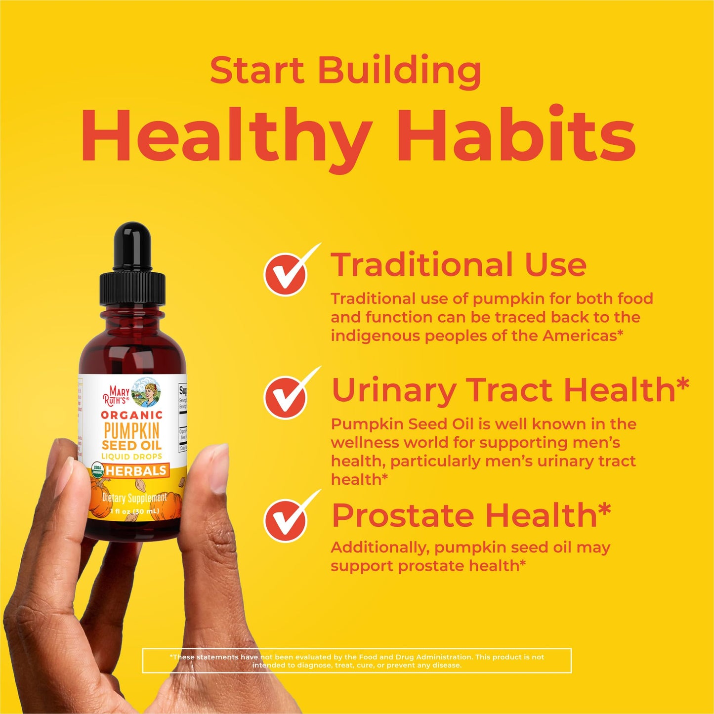 MaryRuth Organics Pumpkin Seed Oil Cold Pressed | 2 Month Supply | USDA Organic Pumpkin Seed Liquid Drops for Men and Women | Urinary Health in Men | Sugar Free | Vegan | Non-GMO | 60 Servings MARYRUTH'SUS supplements
