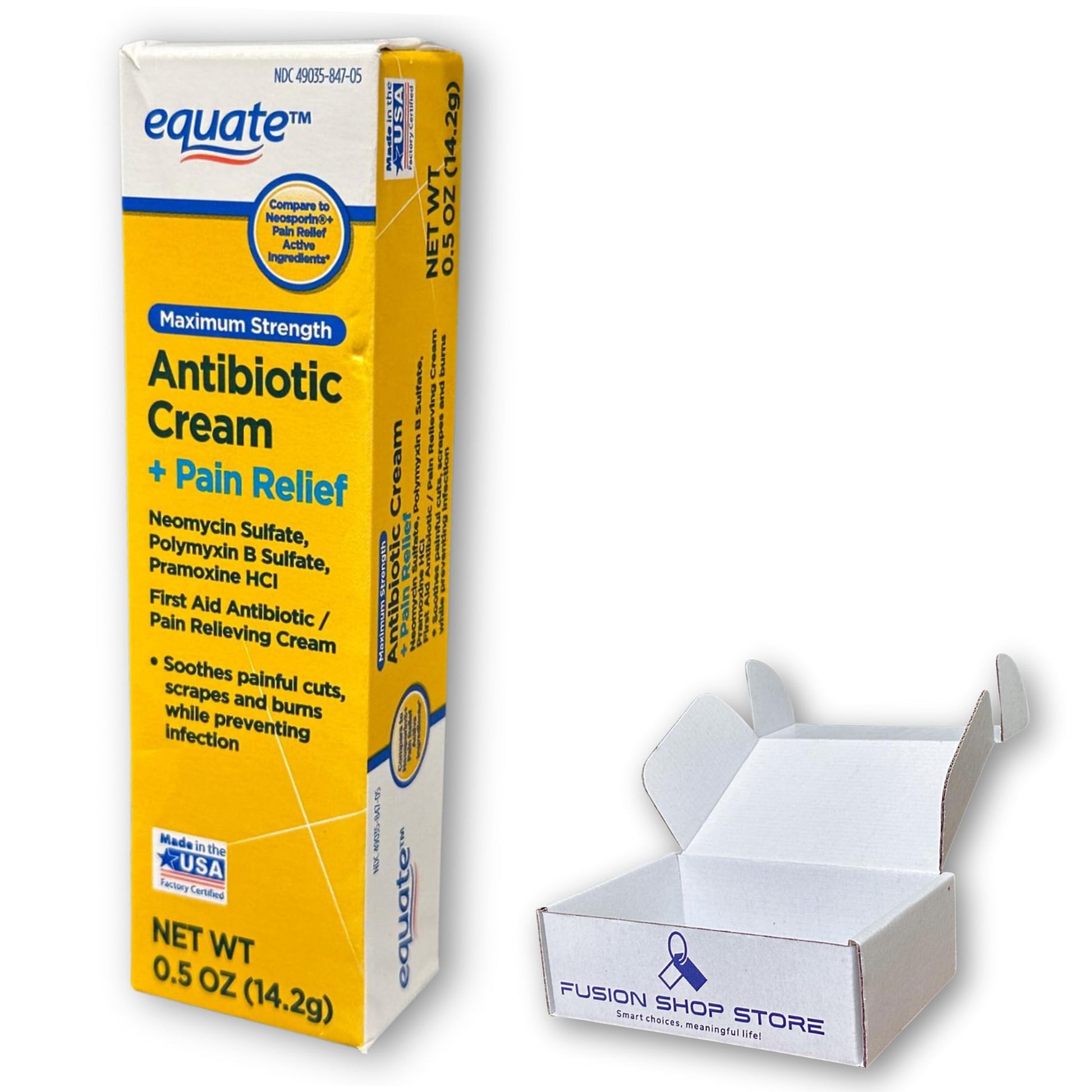 Triple Antibiotic Ointment- Maximum Strength with Topical Analgesic, 0.5 oz (Pack of 1), Boxed by Fusion Shop Store FUSION SHOP STORE Smart choices, meaningful life!Au supplements