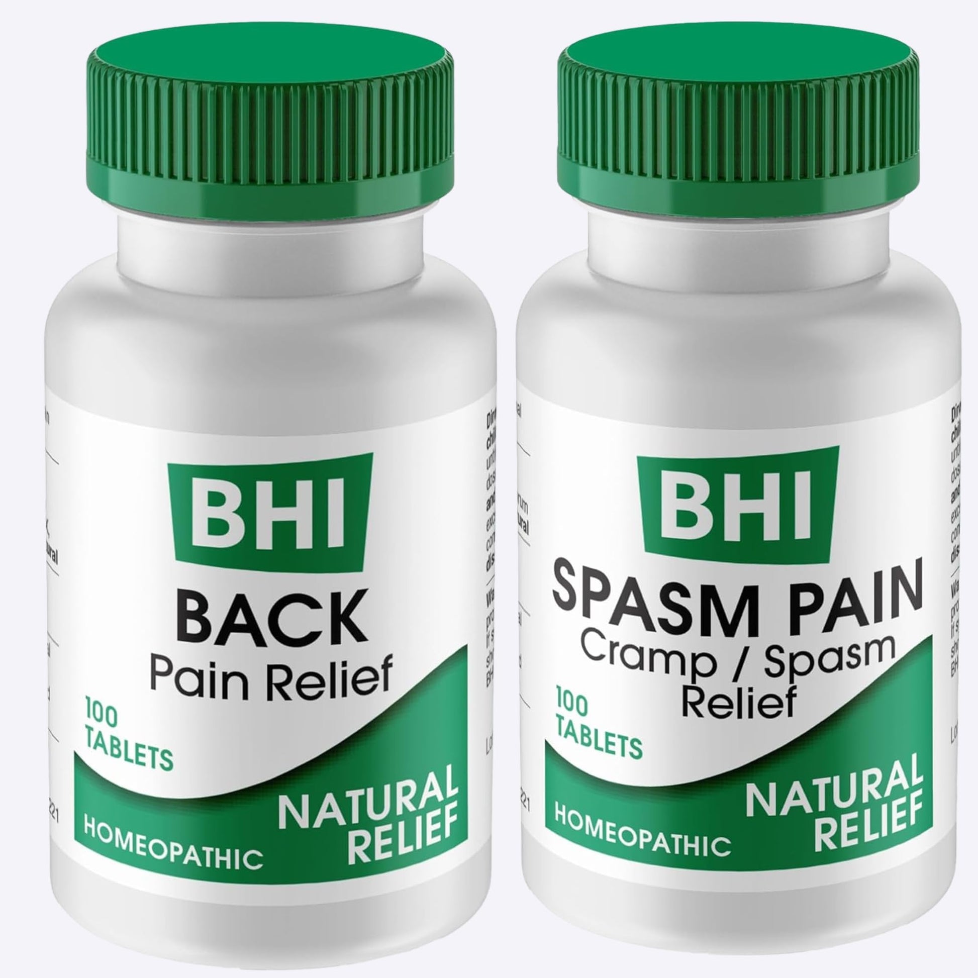 BHI Pain & Spasm Bundle BHI Back Homeopathic Support for Back Pain (100 Tablets) +BHI Spasm, Natural Relief for Cramps & Spasms, Homeopathic Medicine (100 Tablets) MediNaturaAu supplements