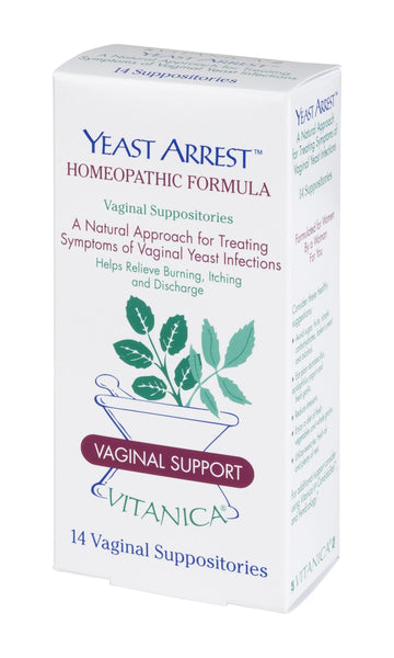 Vitanica Yeast Arrest, Homeopathic Vaginal Suppositories, for Yeast Infection Symptoms VitanicaAu supplements