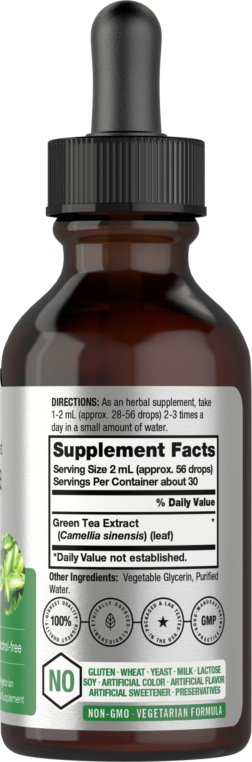 Green Tea Extract Liquid | 2 Fl Oz | Alcohol Free, Vegetarian Tincture | Super Concentrated HorbäachAu supplements