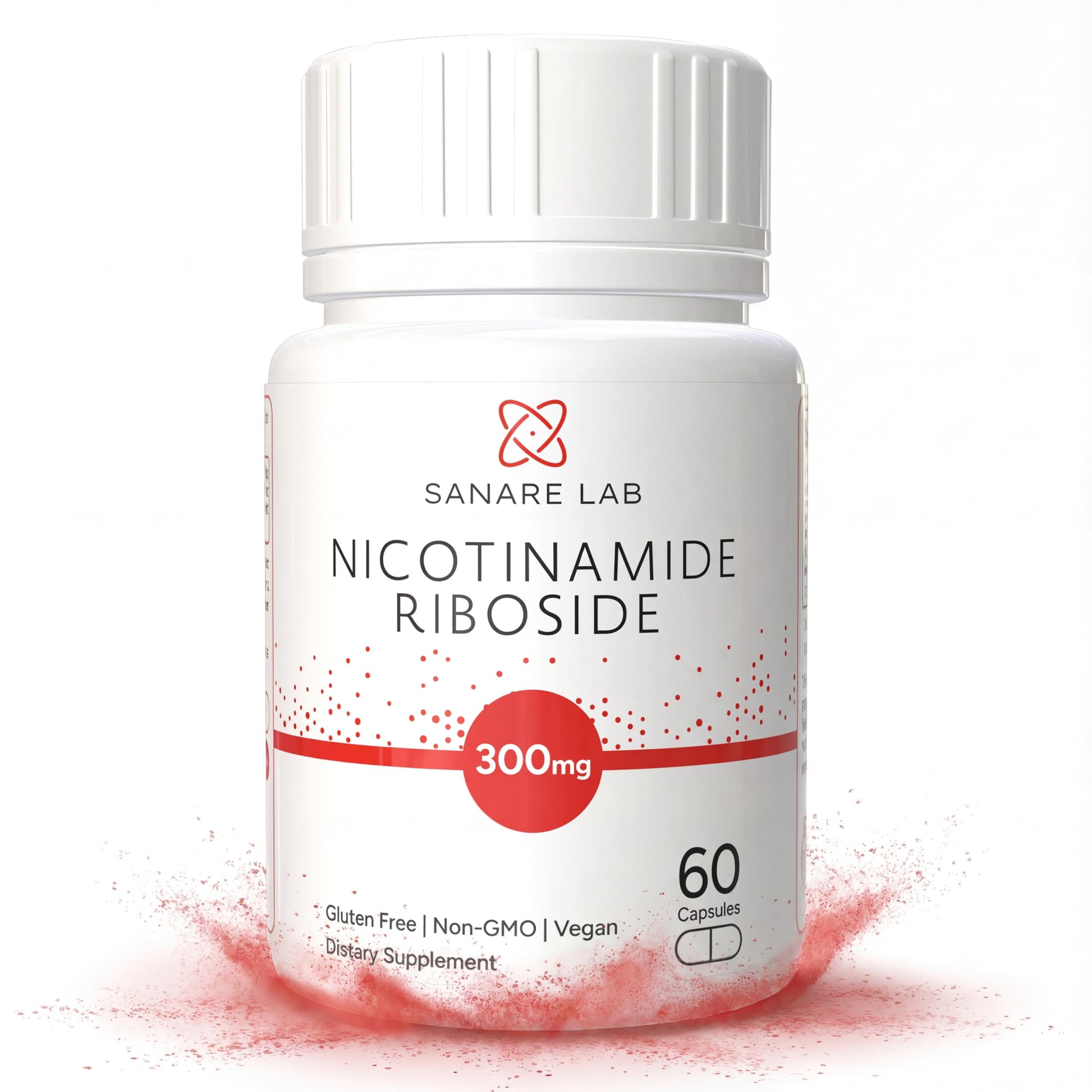 Sanare Lab NAD+ Supplement with Nicotinamide Riboside (NR) 300 mg | Cellular Energy & Metabolism Support | 60 Capsules Sanare LabAu supplements