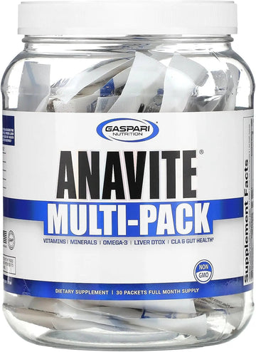 Gaspari Nutrition Anavite, Full Spectrum Multi-Vitamin Packs, Anavite Multivitamins, CLA, Omega 3s, Proven Gut, and Proven Liver Detox Gaspari NutritionAu supplements