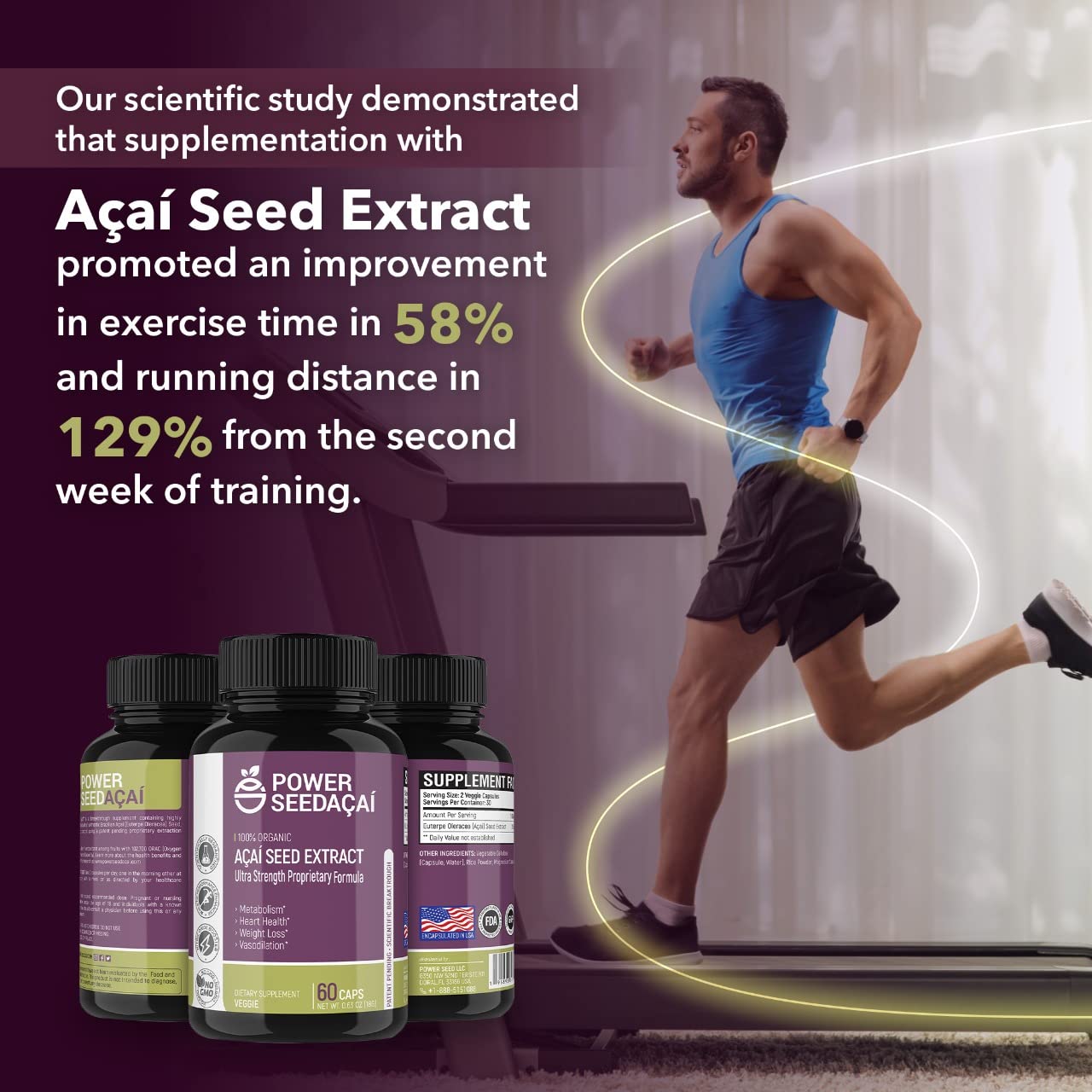 POWER SEEDAÇAÍ New Patented Nitric Oxide Supplement -Increase Blood Flow & Circulatio POWER SEEDAÇAÍUS supplements