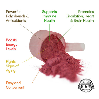 COUNTRY FARMS Super Reds, Energizing Polyphenol Superfood, Over 40 Super Fruits COUNTRY FARMSUS supplements