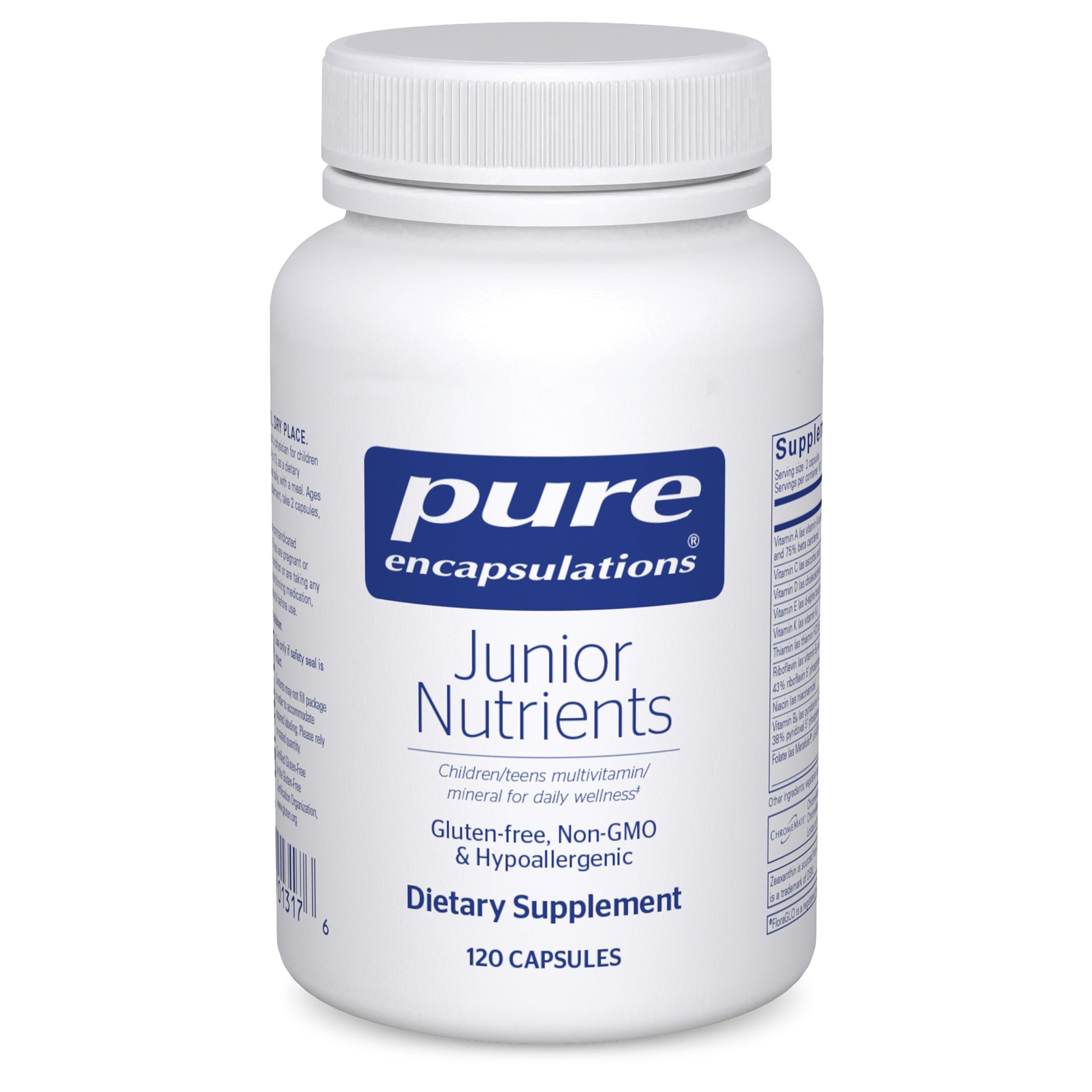 Pure Encapsulations Junior Nutrients - Kids & Teens Multivitamin - Without Iron - with Calcium, Vitamin D3 & Vitamin C - Non-GMO & Vegetarian - 120 Capsules Pure EncapsulationsAu supplements