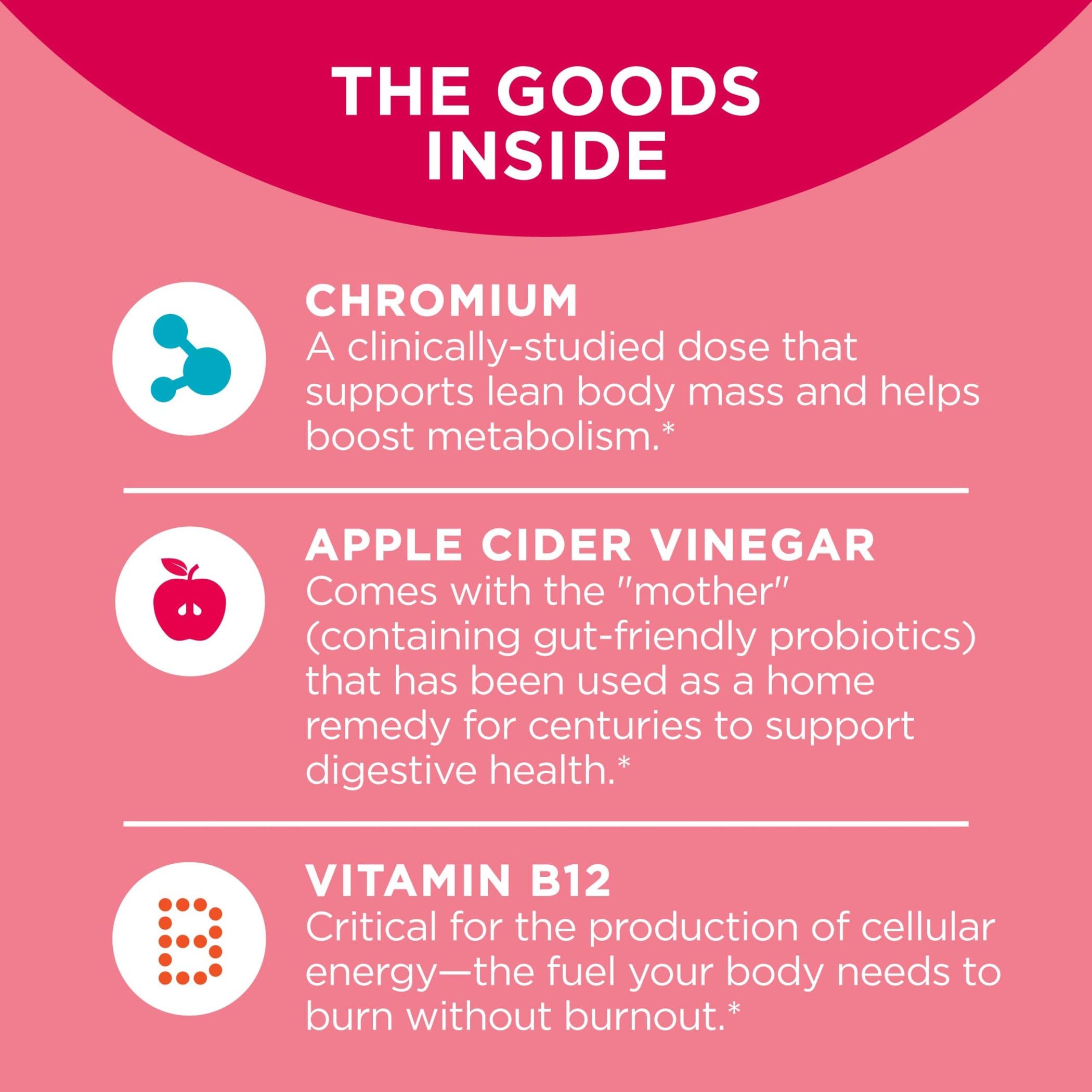 OLLY Metabolism Gummy Rings, Apple Cider Vinegar, Vitamin B12, Chromium, Energy OLLYUS supplements