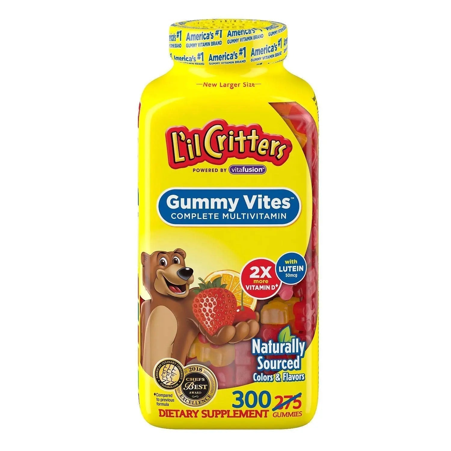Gummy Vites Children's Chewable Gummy Bear Multivitamin Dietary Supplement, 300 Count L'il Critters Gummy VitesAu supplements