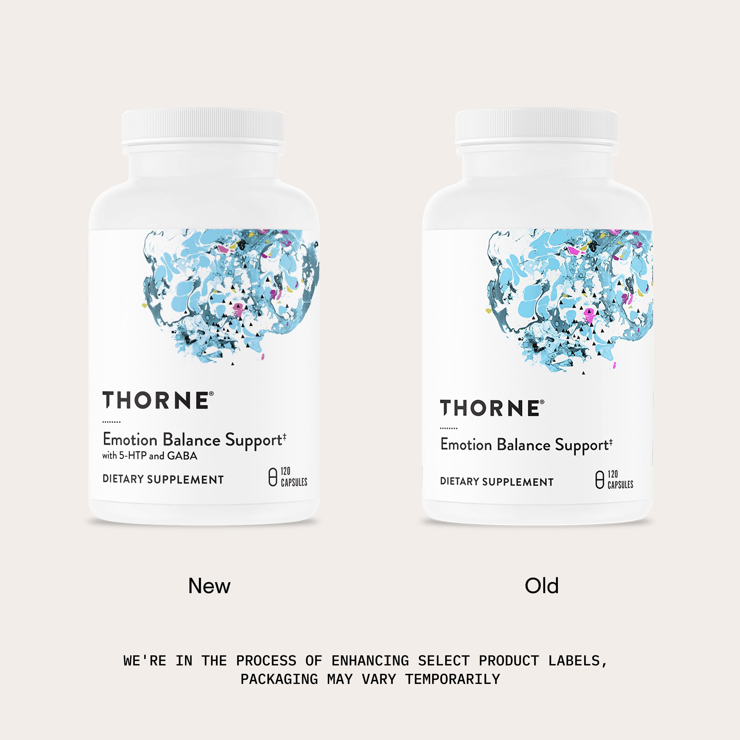 THORNE - Emotion Balance Support - Supports Mood & Stress Management* - Vitamins B6, B12 & C, 5-HTP, GABA, Rhodiola, Folate (5-MTHF) & L-Tyrosine - Third-Party Certified - Gluten-Free - 120 Capsules THORNEAu supplements