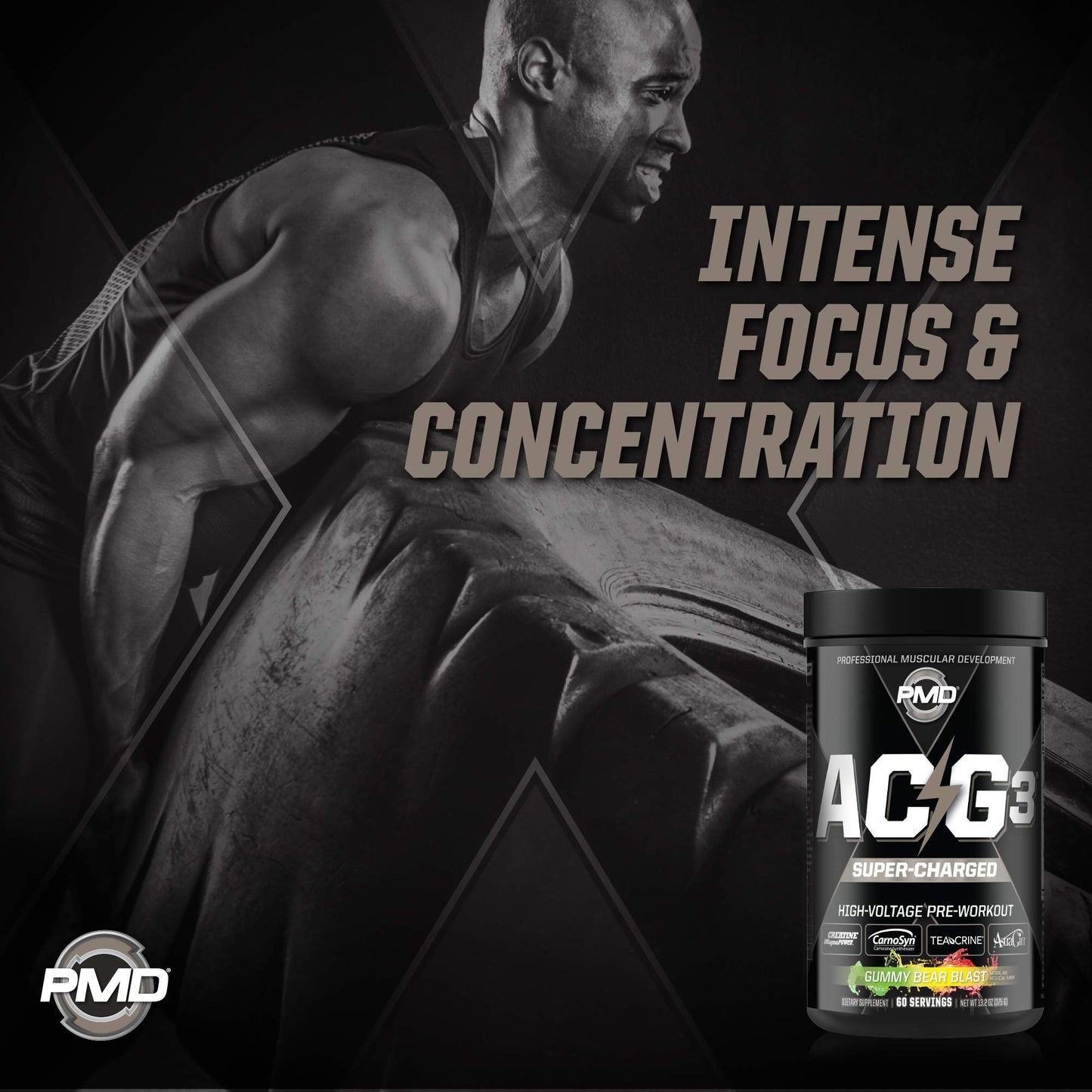 PMD Sports ACG3 Supercharged - Pre Workout - Powerful Strength, High Energy, Maximize PMDUS supplements