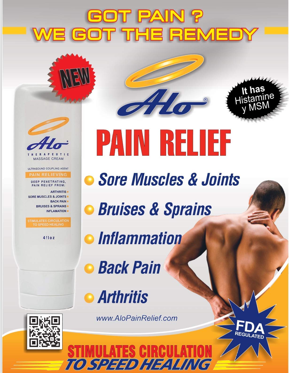 ALO Pain Relief Cream Therapy(32 oz with Pump) for Arthritis, Back Pain, Sciatica, Plantar Fasciitis, Tennis Elbow, Sore Muscles & Joints Inflammation - Working Out Aches, Acute Pain and Chronic Pain ALO Pain Relief CreamAu supplements