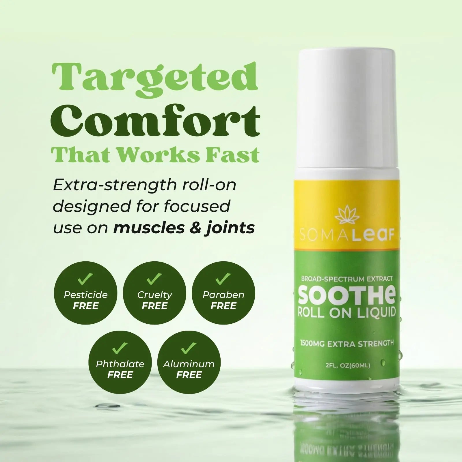 SomaLeaf Soothe Roll-On, 1500 MG, Extra Strength, Natural Comfort for Muscles, Hips, Joints, Neck, Back, Elbows, Fingers, Hands, and Knees SomaLeafAu supplements