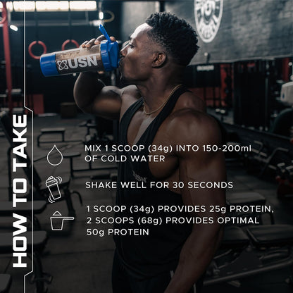 USN Blue Lab Whey Protein Powder: Banana - Whey Protein 908g - Post-Workout USNUS supplements