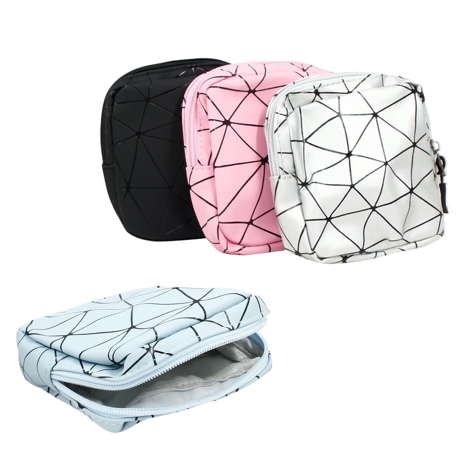 Uenhoy 4 Pcs Sanitary Napkin Storage Bags with Zipper, Portable Waterproof Menstrual Cup UenhoyAu supplements