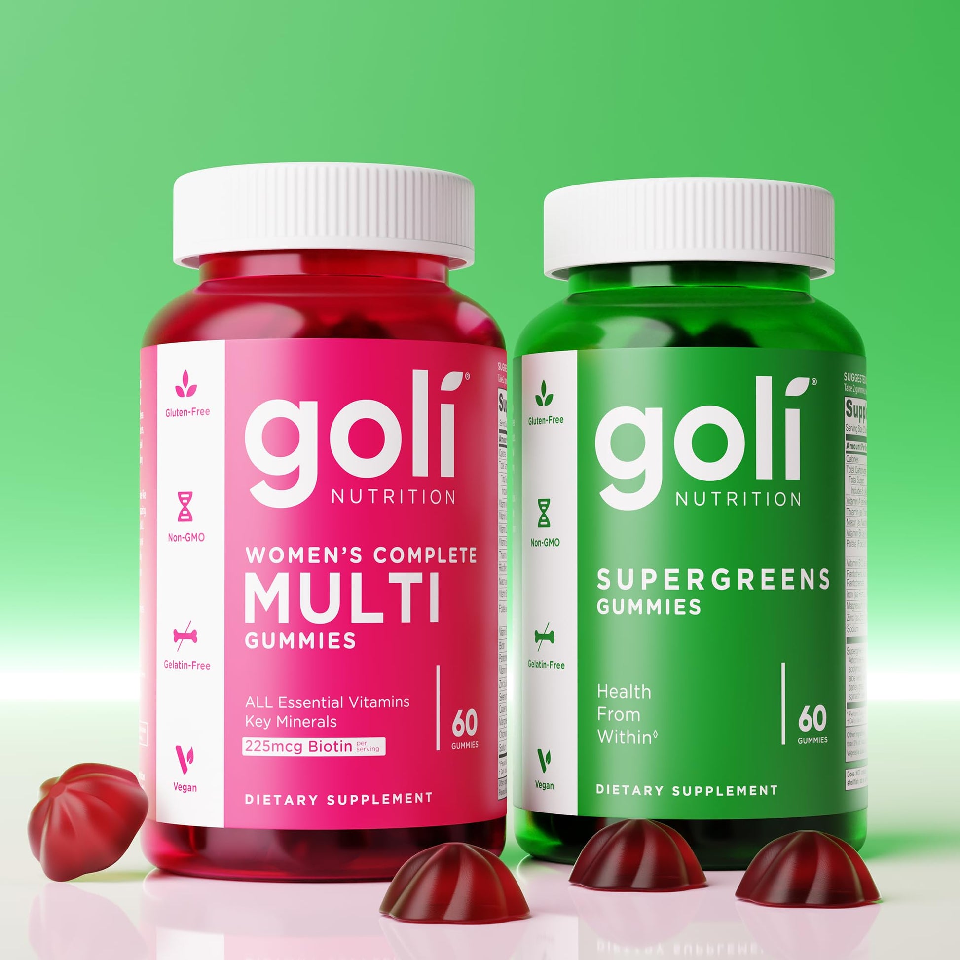 Goli Supergreens Gummies with Probiotics - Artichoke Leaf Extract, Spirulina, Kale, Vitamins A, B6, B12 - Vegan, Gluten-Free, Non-GMO GoliAu supplements