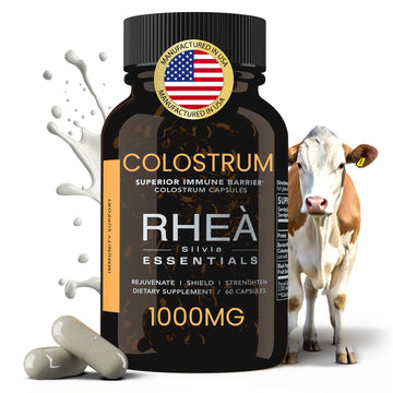 Rhea Bovine Colostrum Supplement for Women, Colostrum Capsules for Gut Health, Digestion, Bloating, Beauty, Immune Support, Bovine Colostrum for Humans, Colostrum Pills (60caps) RHEASILVIAAu supplements