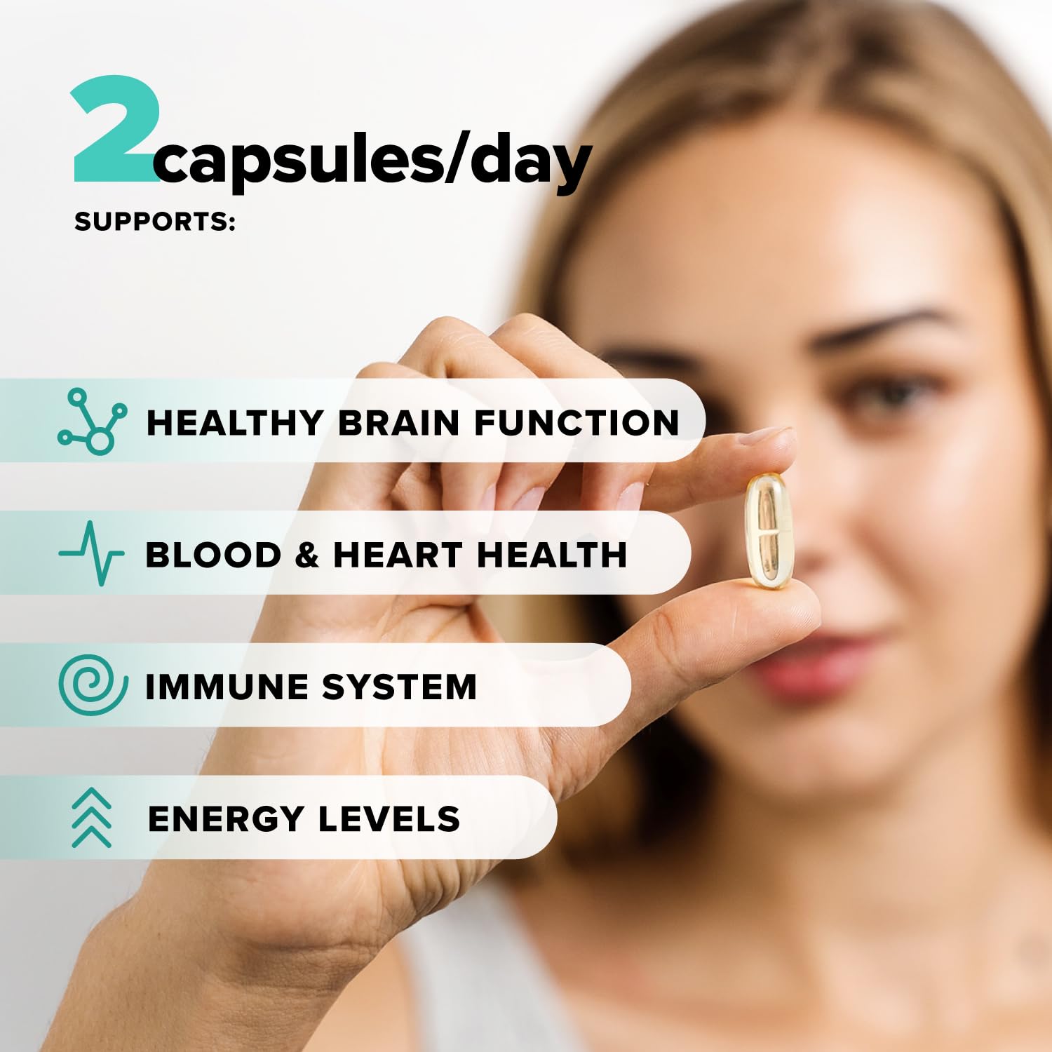 Complement Vegan Omega 3 Supplement- 960mg Omega-3 Fatty Acids, DHA, EPA, SDA, ALA Supplement - Immune Support- 60 Servings, 120 Liquid Capsules ComplementAu supplements