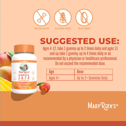 MaryRuth Organics Vegan Omega 3 6 7 9 Gummies | Up to 4 Month Supply | Omega 3 Supplement with Flaxseed Oil | Omega 3 Gummies MARYRUTH'SUS supplements