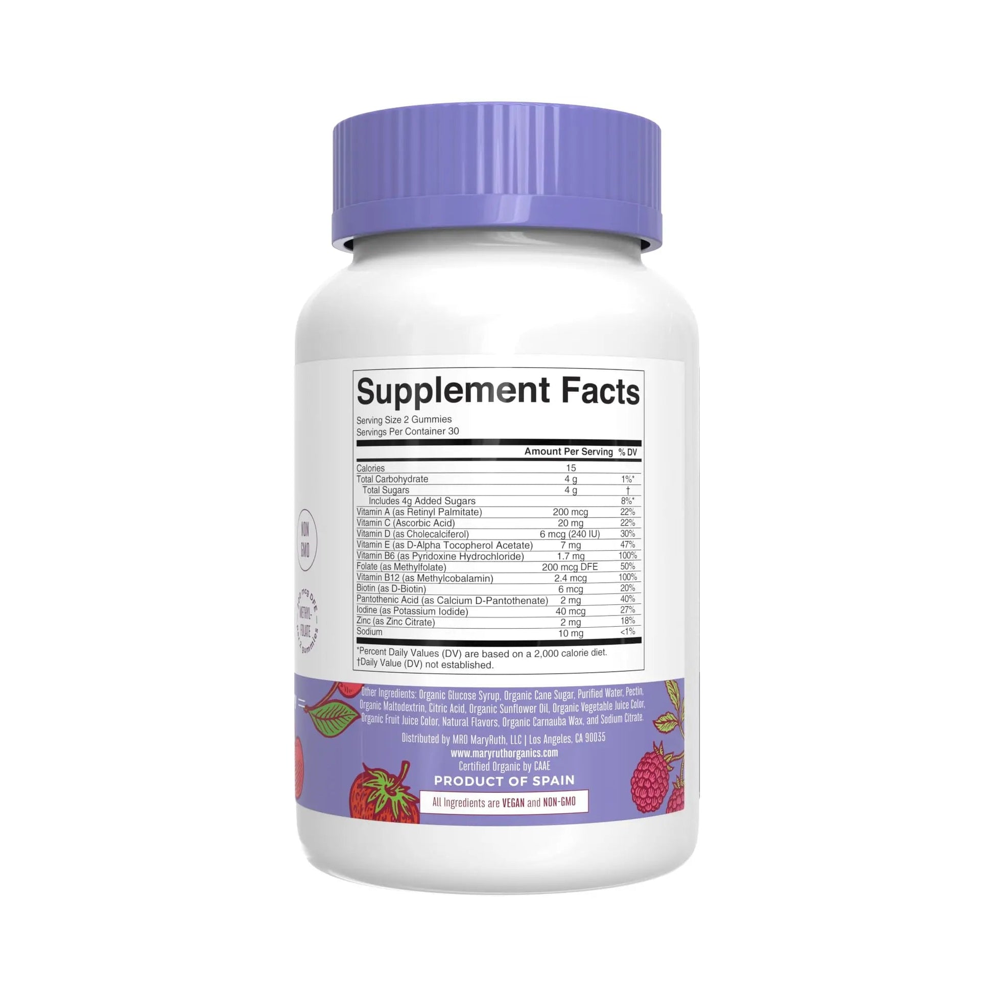 MaryRuth Organics Gummies for Kids–Multivitamin (Mixed Berry & Cherry), & Probiotic (Strawberry) | USDA Organic, No Gelatin! | MARYRUTH'SAu supplements