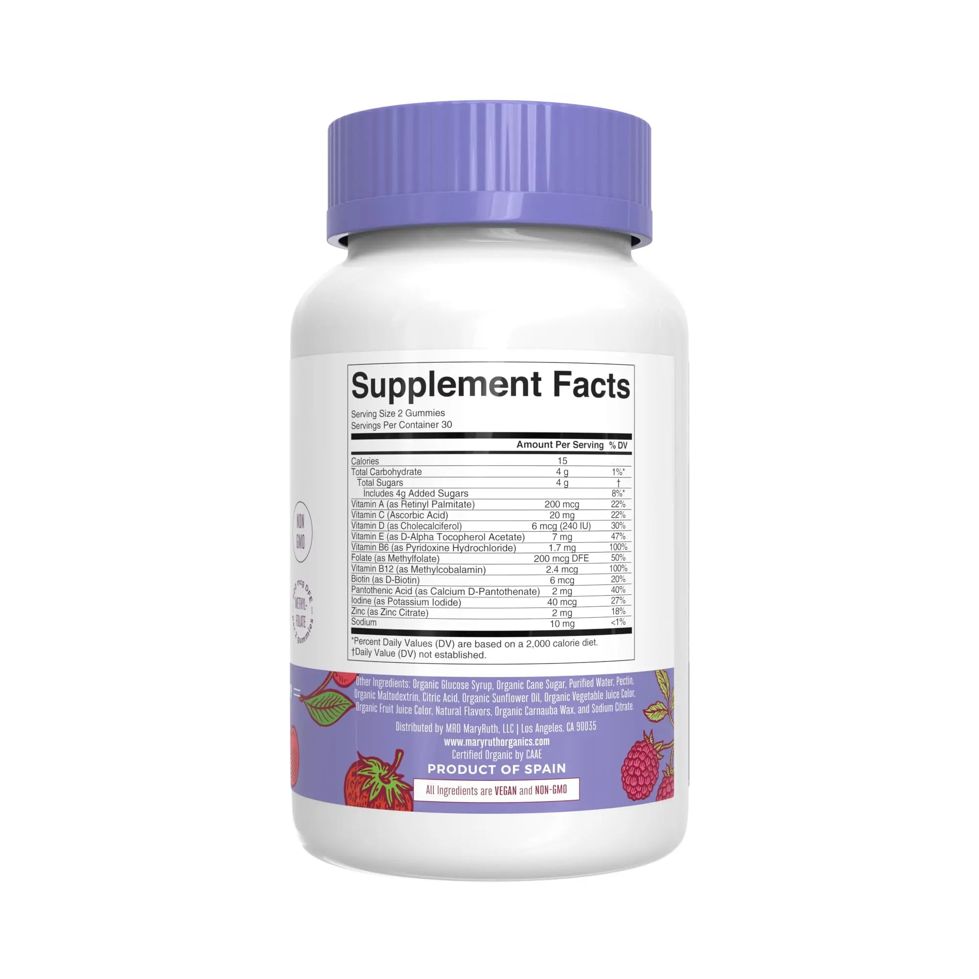 MaryRuth Organics Gummies for Kids–Multivitamin (Mixed Berry & Cherry), & Probiotic (Strawberry) | USDA Organic, No Gelatin! | MARYRUTH'SAu supplements
