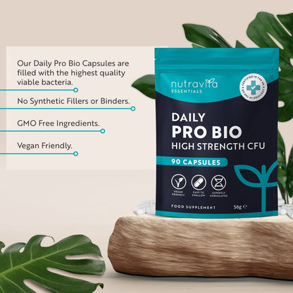 Probiotics for Gut Health - 90 Vegan Capsules (Not Tablets) for Bloating Relief NutravitaUS supplements