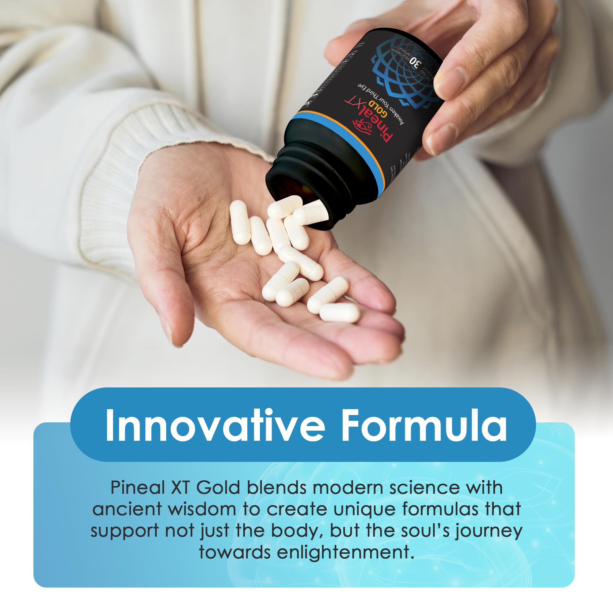 Nutraville Pineal XT Gold - Pineal Gland Supplement - Third Eye Awakening - Focus and Memory Supplement for Brain - 7 Powerful Ingredients Decalcify, Detox, and Activate Your Pineal Gland, 2 Pack NutravilleAu supplements
