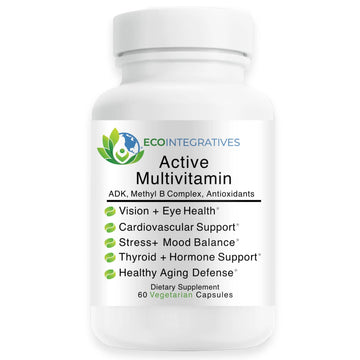 EcoIntegratives Active Multivitamin | ADK, Methyl B Complex, Antioxidants | Quatrefolic Folate, Methyl B12, P5P, Vitamin D3, K1/K2 | EcoIntegrativesAu supplements