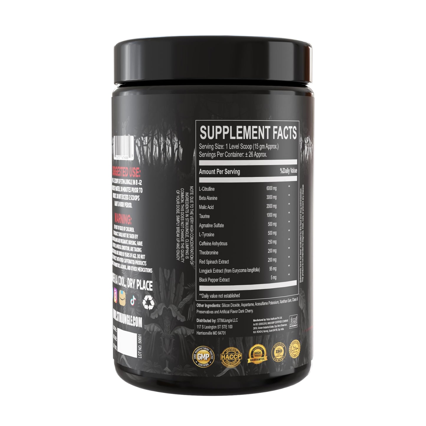 STIMJungle Essential Preworkout •Insane Energy •6G L-Citrulline •3G Beta Alanine STIMJungleUS supplements