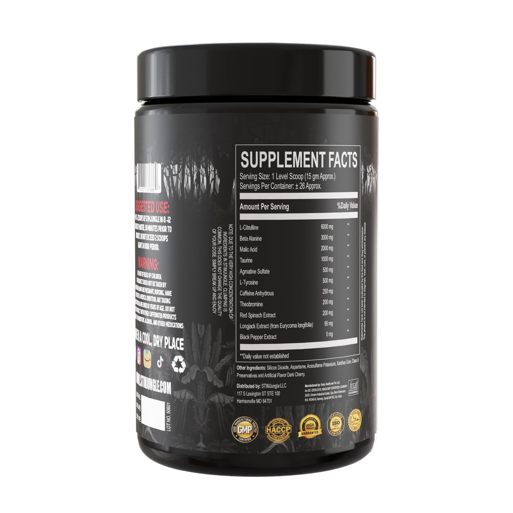 STIMJungle Essential Preworkout •Insane Energy •6G L-Citrulline •3G Beta Alanine STIMJungleAu supplements