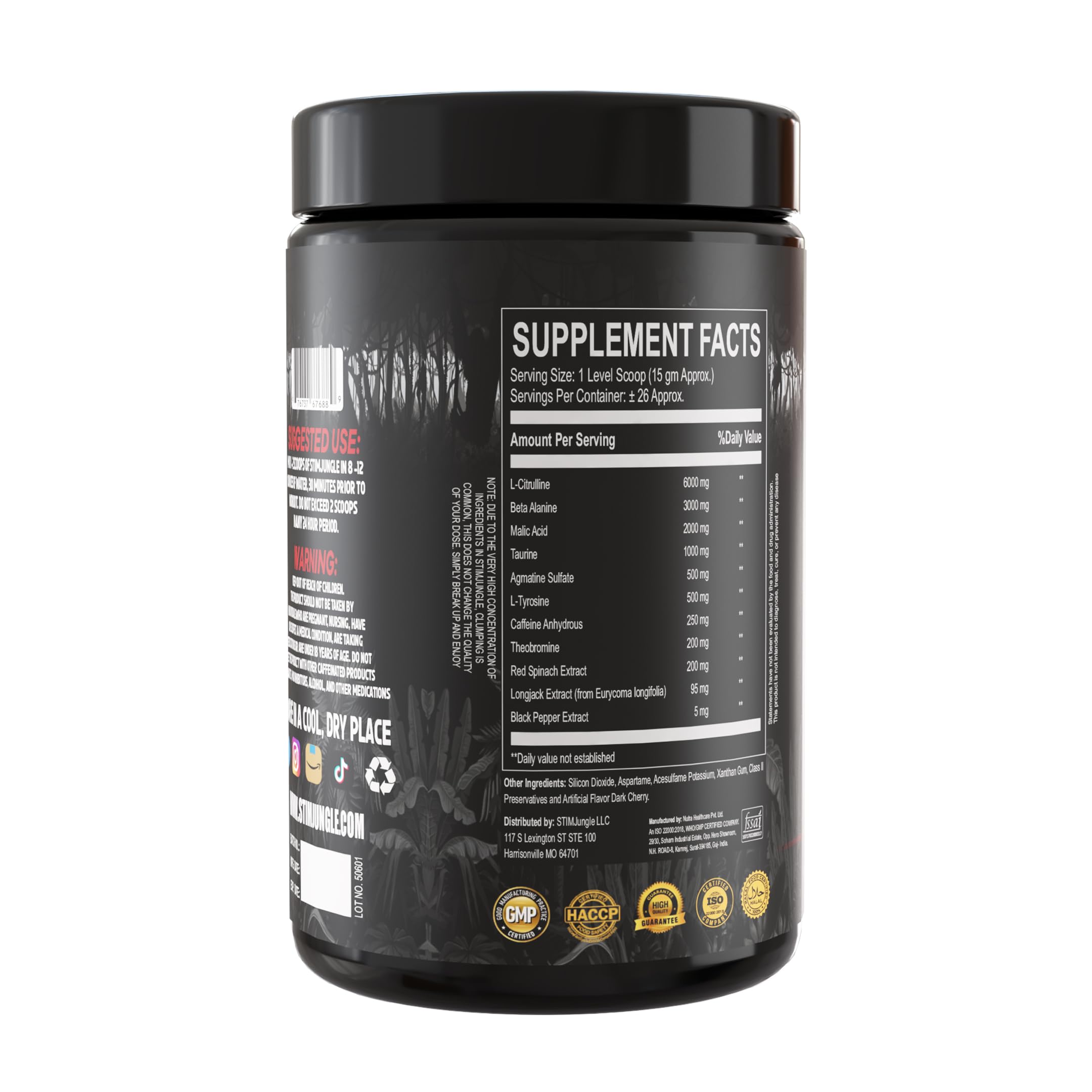 STIMJungle Essential Preworkout •Insane Energy •6G L-Citrulline •3G Beta Alanine STIMJungleAu supplements