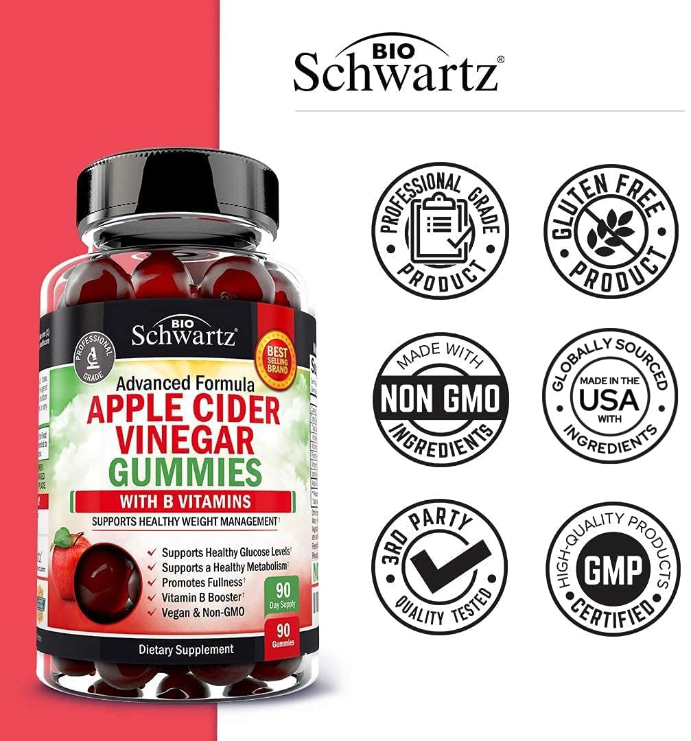 Apple Cider Vinegar Gummies for Weight Loss - ACV Gummies with The Mother BioSchwartzAu supplements
