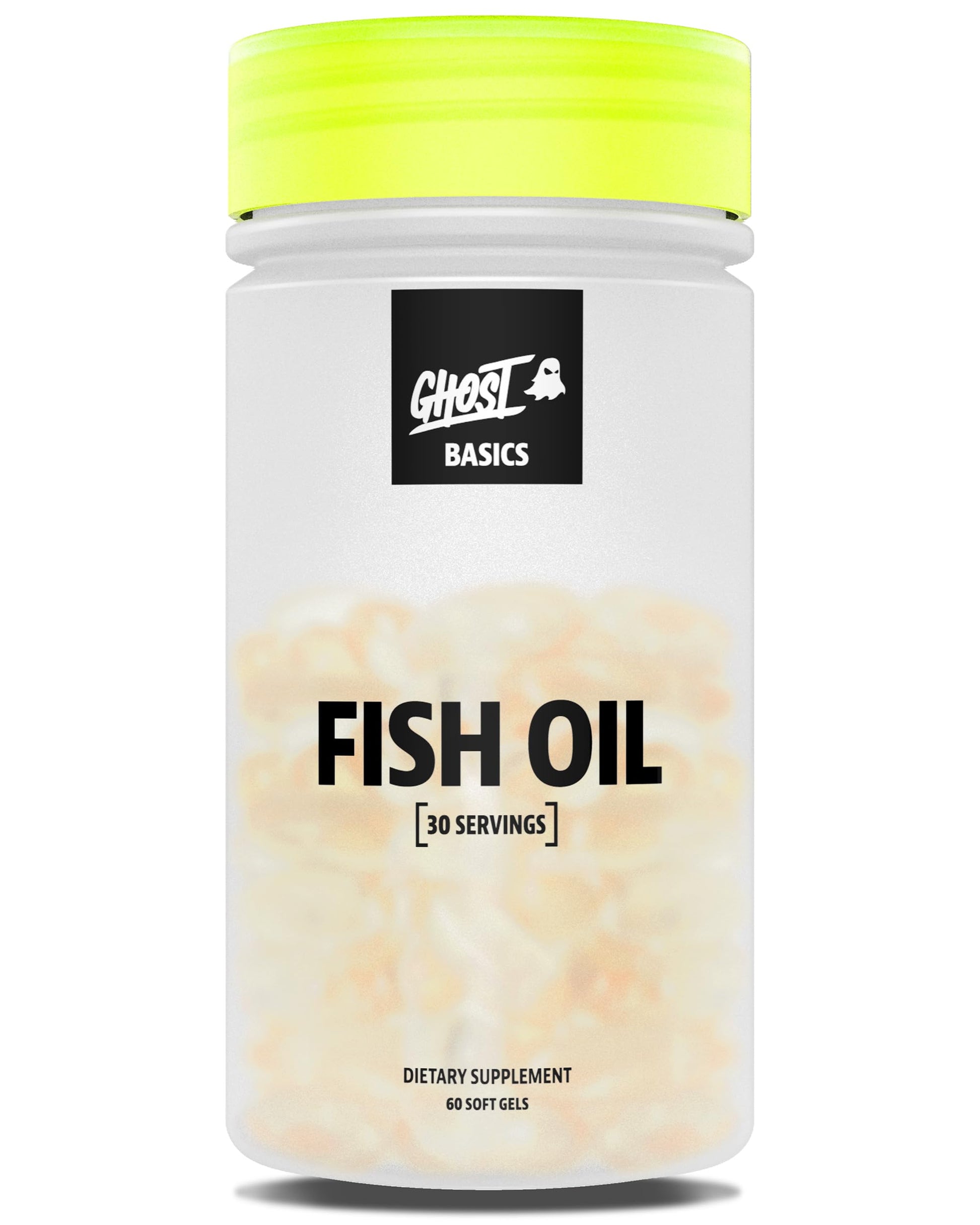 GHOST Basics Fish Oil Supplement, 3000MG Daily Omega 3 Fatty Acids with DHA & EPA for Brain, Heart Health & Immunity Support - Gluten-Free & Soy-Free - 60 Enteric Coated Softgels GHOSTAu supplements