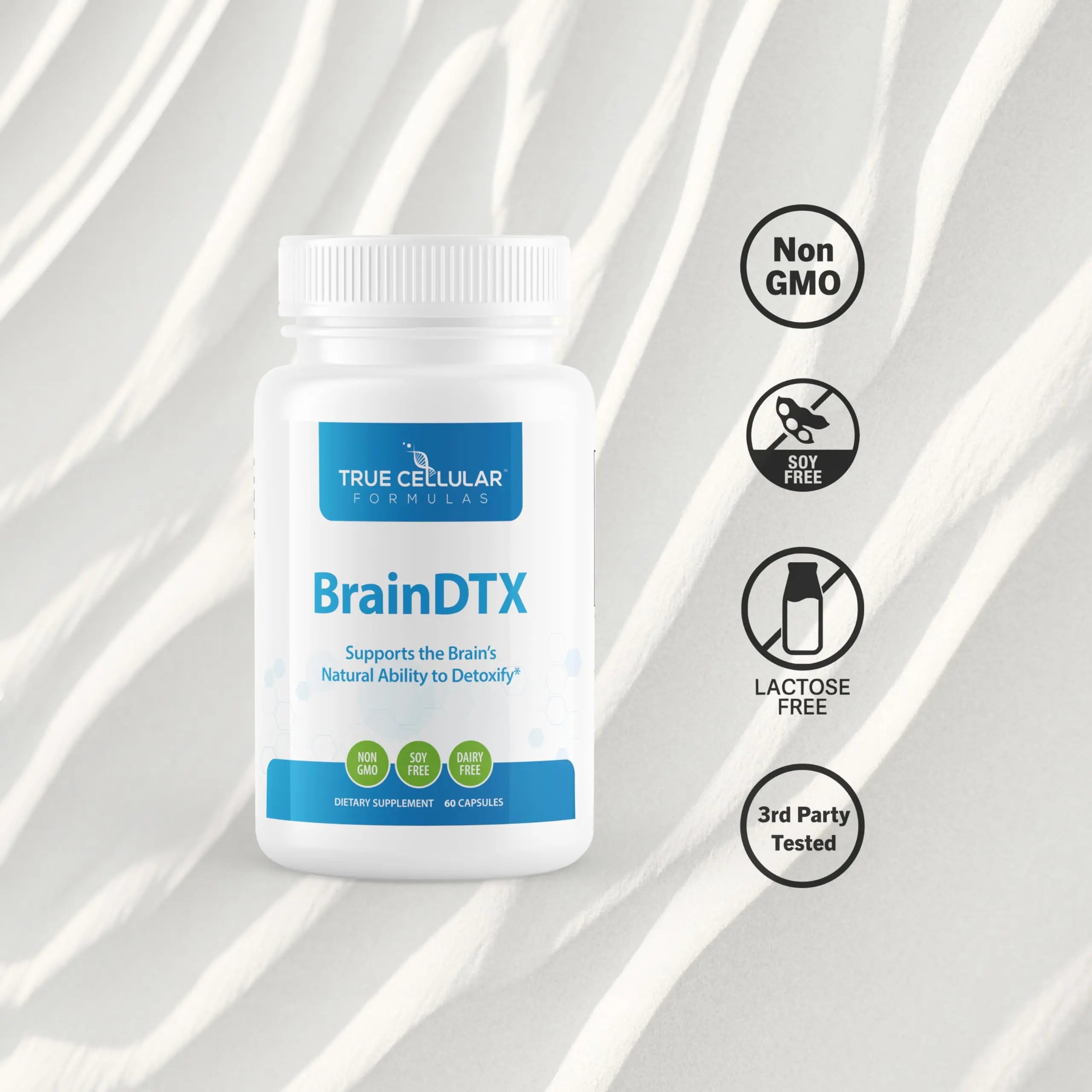 True Cellular Formulas BrainDTX - Supports Cognitive Function, Focus & Mental Clarity - Promotes Clear Thinking & Memory - with Alpha Lipoic Acid & Biotin - Antioxidant Support - 60 Capsules True Cellular Formulasnz supplements