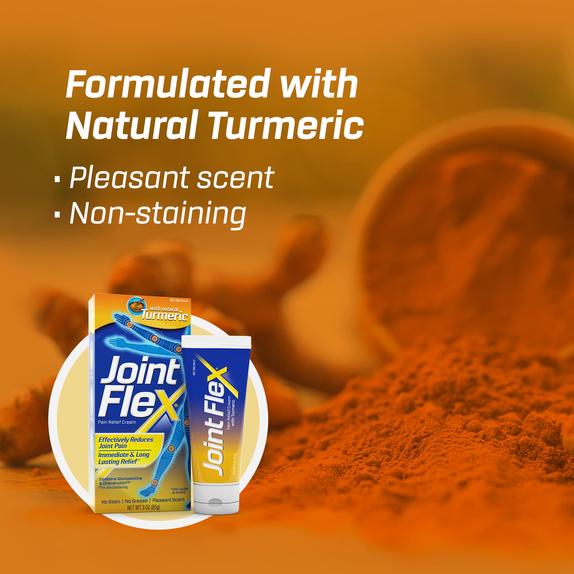 JOINTFLEX Pain Relief Cream with Turmeric, Arthritis Pain Relief, Joint Pain Relief, 3 Ounce Tube JointFlexAu supplements