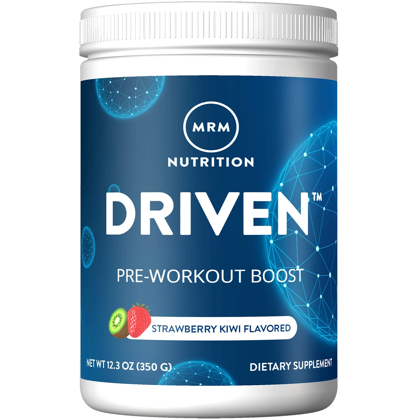 MRM Nutrition Driven Pre-Workout Powder | Strawberry Kiwi Flavored | 125mg Caffeine MRMUS supplements