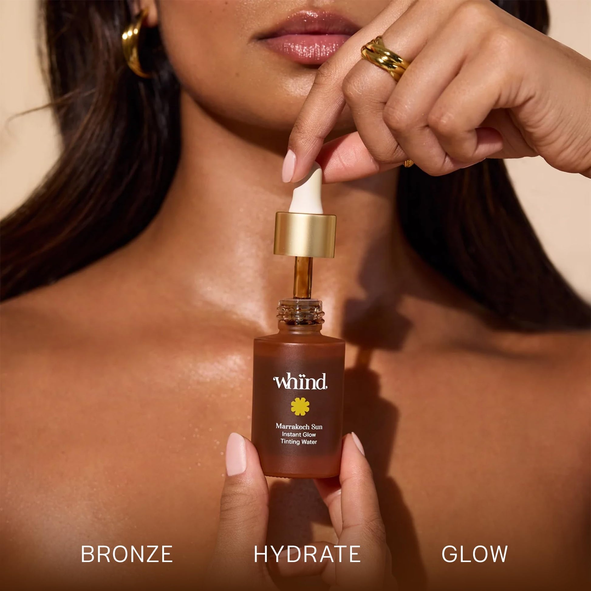 WHIND Marrakech Sun Tinting Water – Lightweight Self-Tanning Drops with Hyaluronic Acid & Glycerin for a Buildable Natural Glow – 30ml WHINDAu supplements
